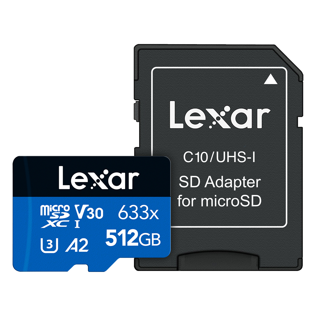 

Lexar High-Performance 512GB 633x microSDXC UHS-I U3 Memory Card with SD Adapter